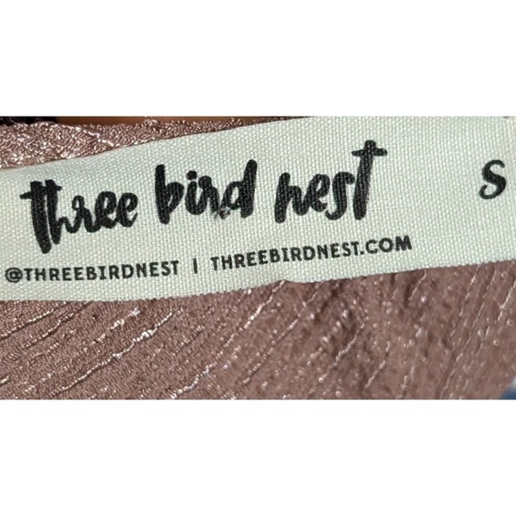 NEW Three Bird Nest Bliss Wildflower Ruffle Jumpsuit Mauve Brown Women's Small - Picture 9 of 11